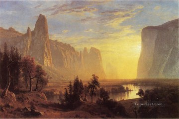湖池の滝 Painting - ヨセミテ バレー イエローストーン パーク アルバート ビアシュタットの風景
